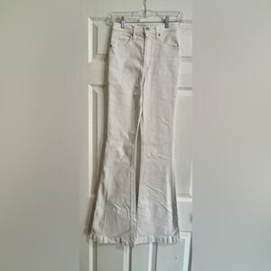 Abercrombie & Fitch Off-White Wide Leg Jeans